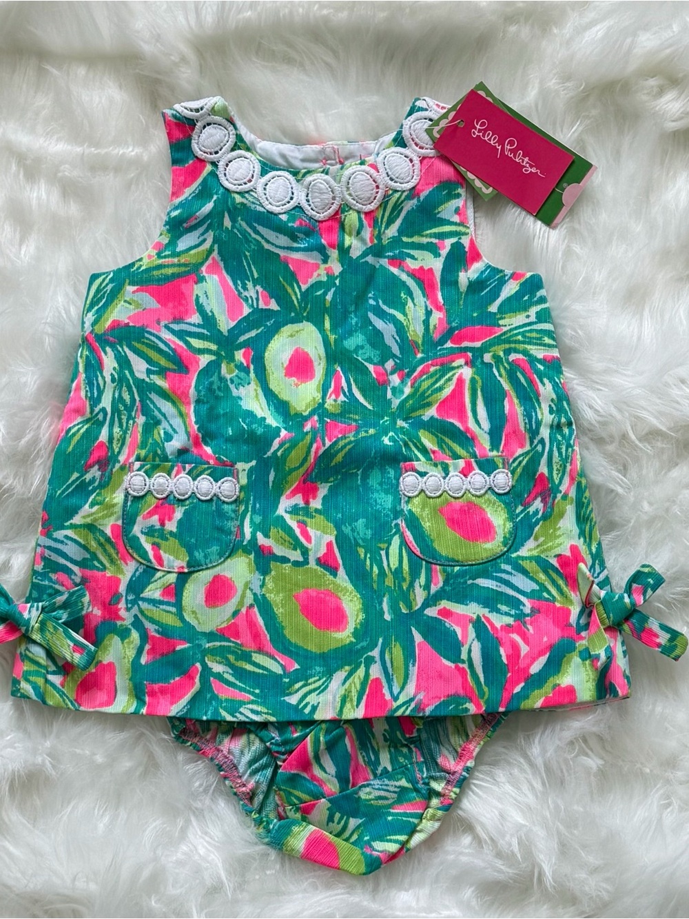 NWT Lilly Pulitzer Baby Dress and Bloomers Sz 12/18M